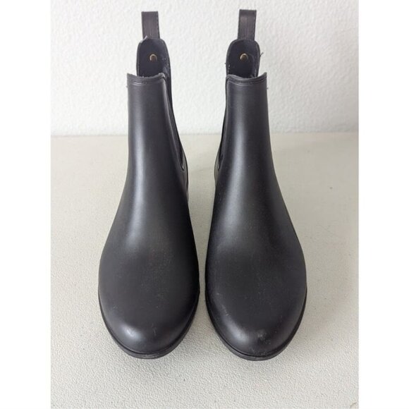 Sam Edelman Ankle Black Chelsea Boots Rain Tinsley Shoes Booties Almond Toe 8M - Picture 6 of 12